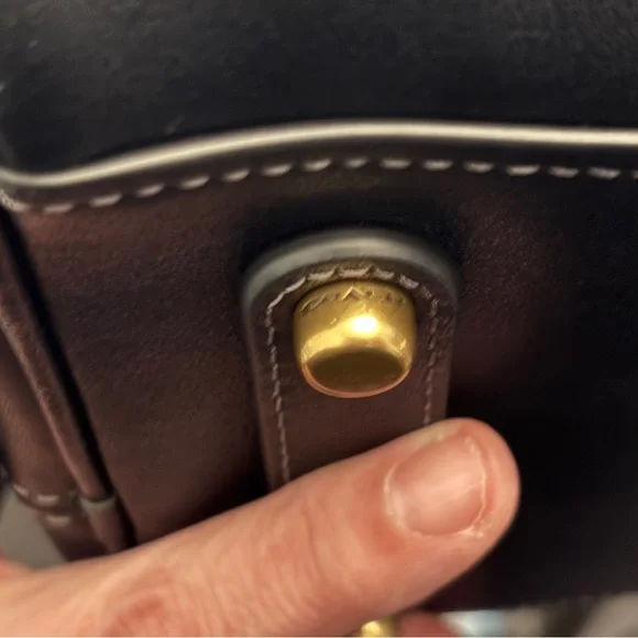 Coach Rouge Soft Cube 20– Black Full Grain Leather – Gold Hardware – G2580-CCC91 - Picture 11 of 14